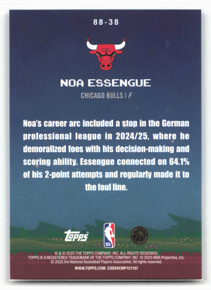 2025-26 Topps #8B-38 Noa Essengue 8-Bit Ballers 25716