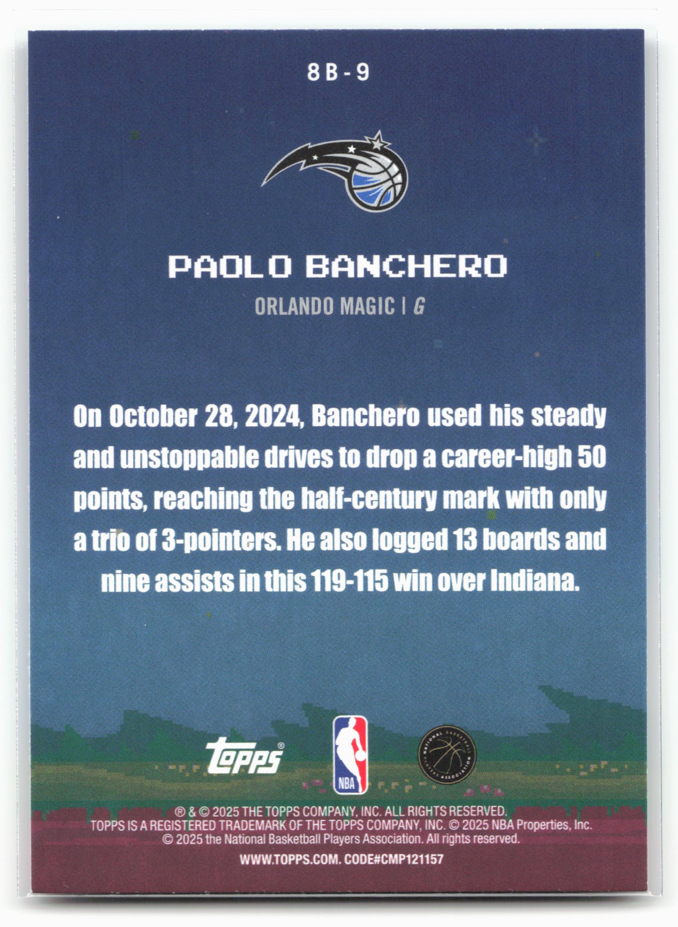 2025-26 Topps #8B-9 Paolo Banchero 8-Bit Ballers 25722