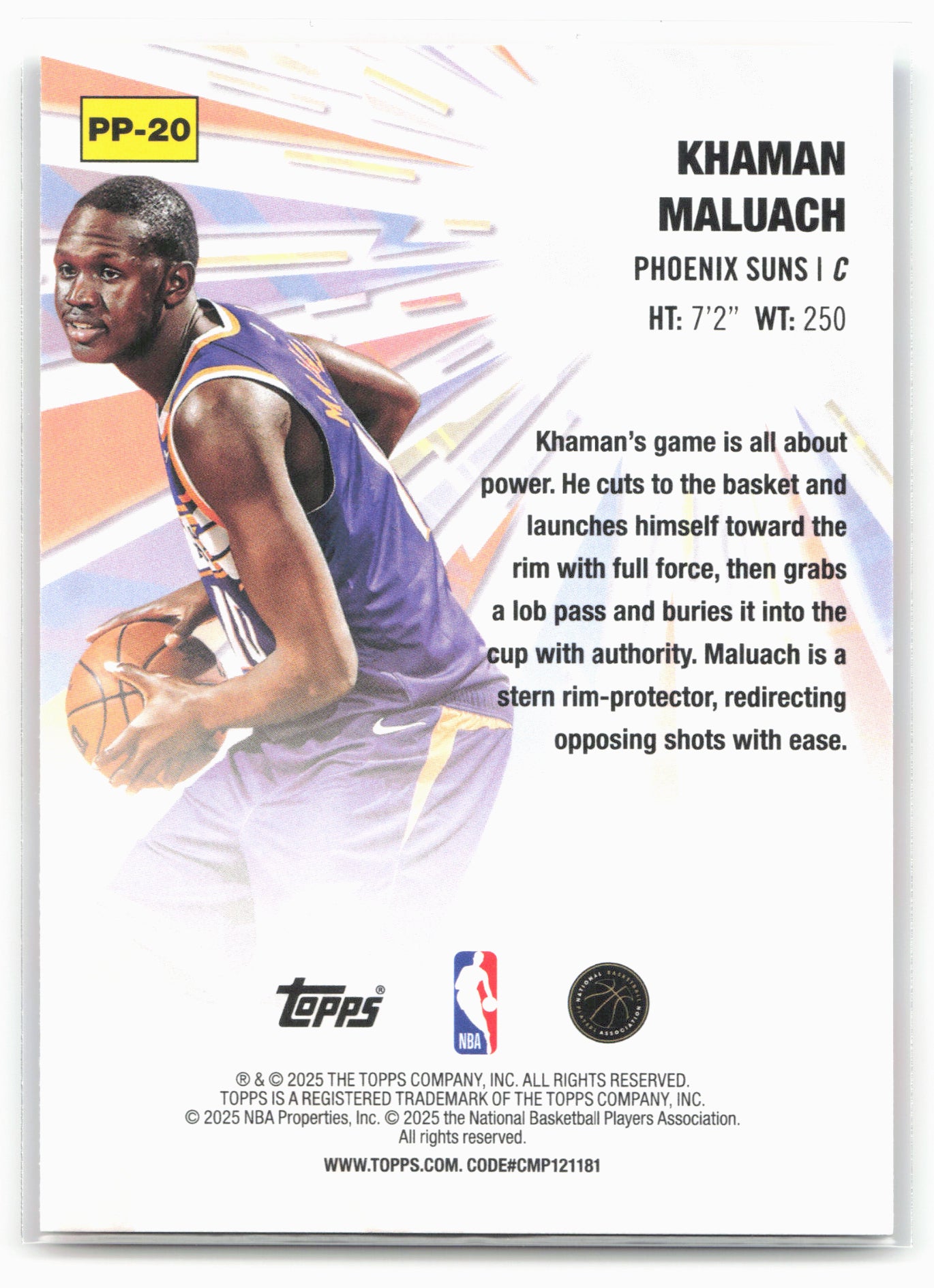 2025-26 Topps #PP-20 Khaman Maluach Power Players 25729
