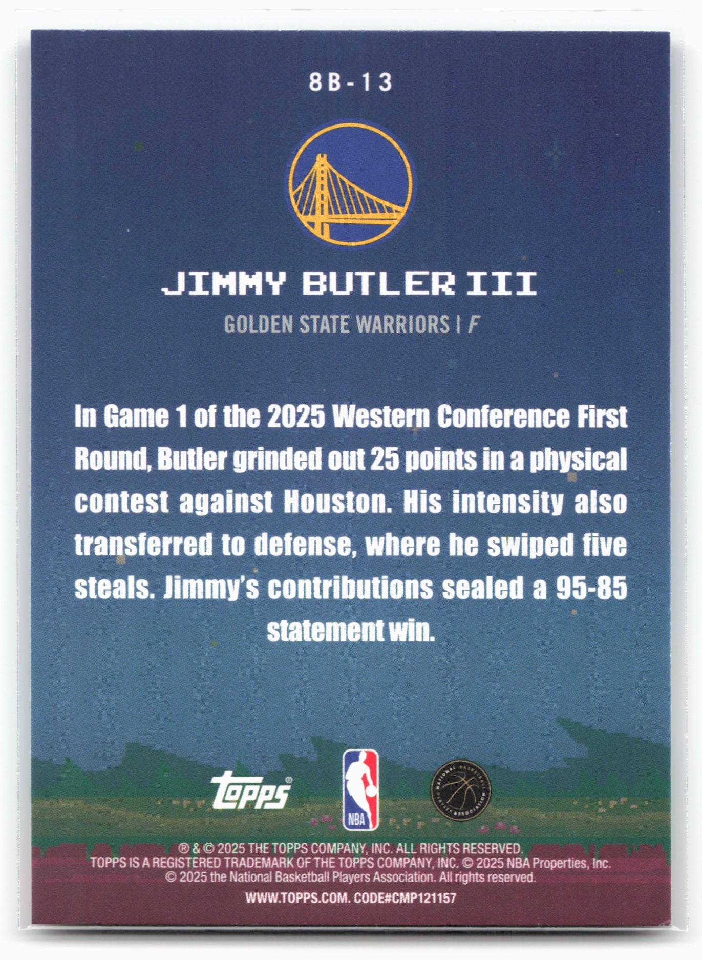 2025-26 Topps #8B-13 Jimmy Butler III 8-Bit Ballers 25732