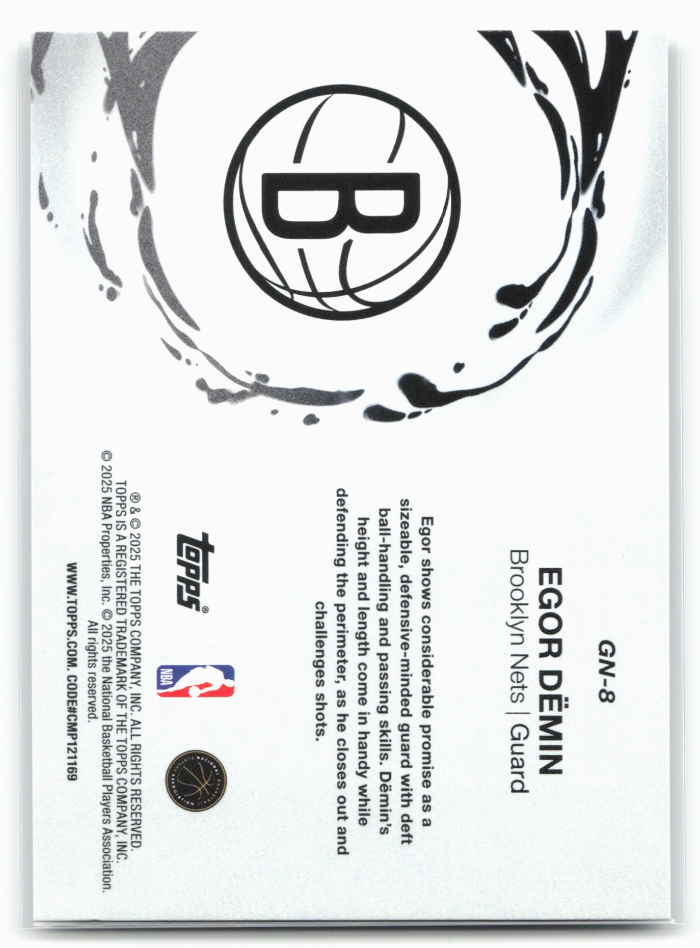 2025-26 Topps #GN-8 Egor Dëmin Generation Now 25736