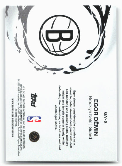 2025-26 Topps #GN-8 Egor Dëmin Generation Now 25736