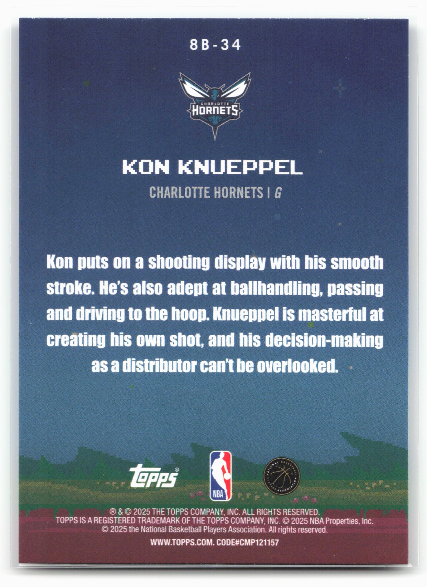 2025-26 Topps #8B-34 Kon Knueppel 8-Bit Ballers 25738