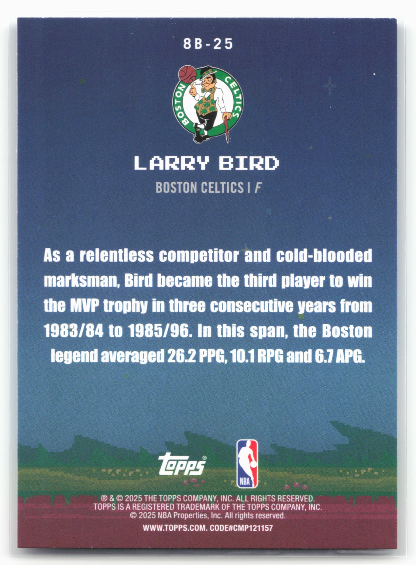 2025-26 Topps #8B-25 Larry Bird 8-Bit Ballers 25747