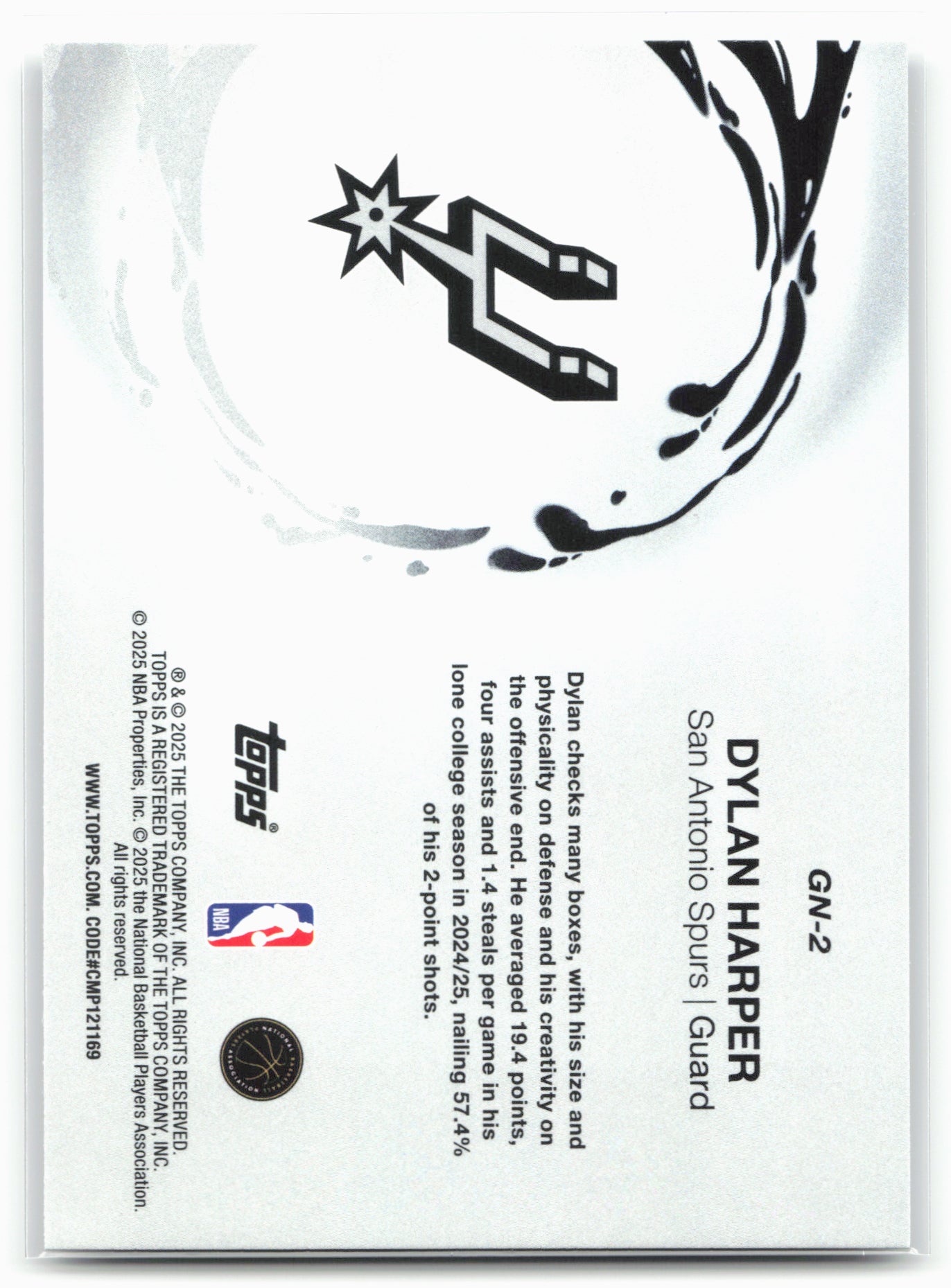 2025-26 Topps #GN-2 Dylan Harper Generation Now 25759