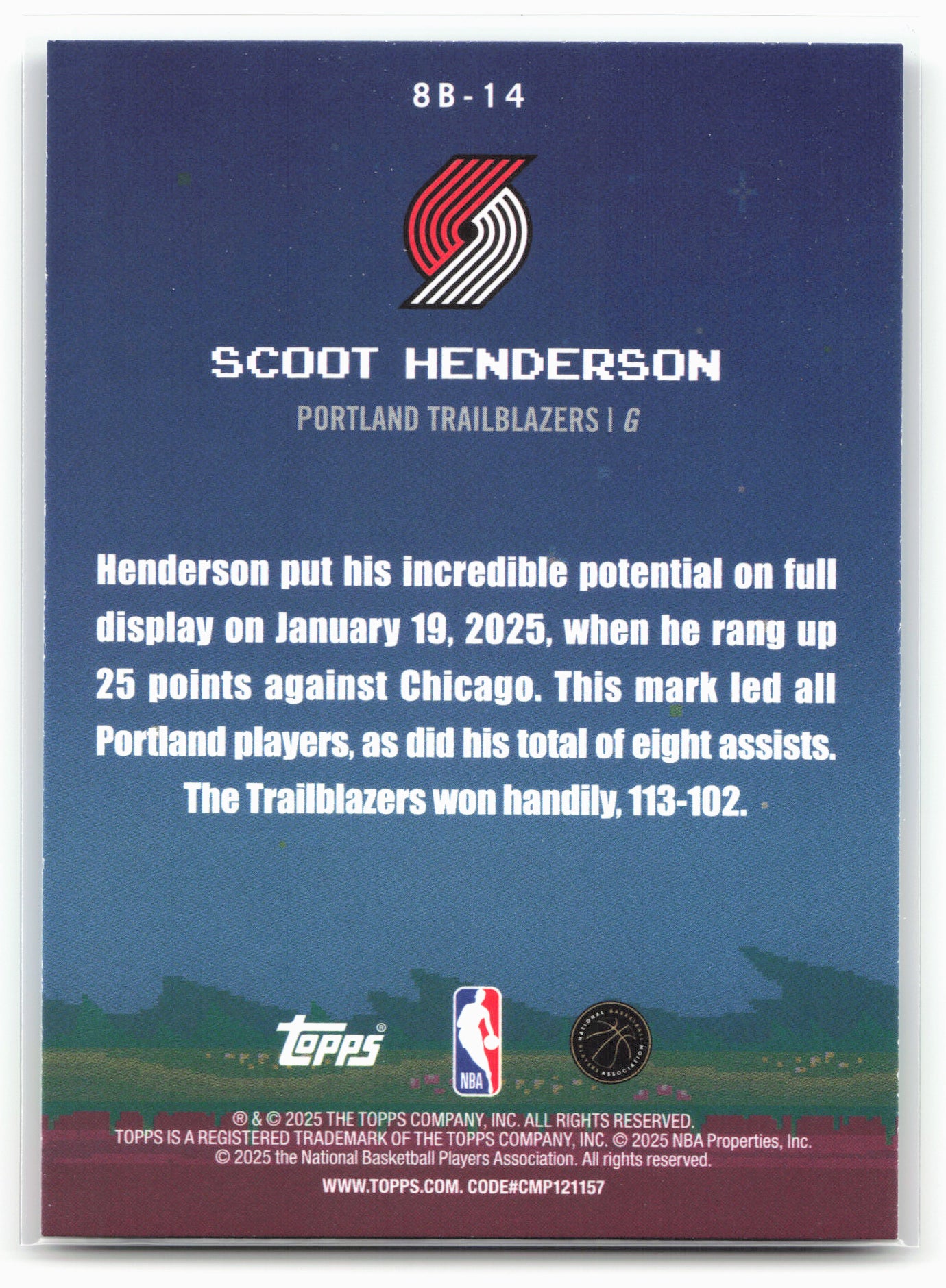 2025-26 Topps #8B-14 Scoot Henderson 8-Bit Ballers 25768
