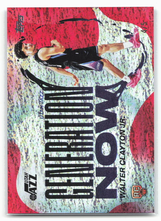 2025-26 Topps #GN-18 Walter Clayton Jr. Generation Now Red Holo Foil 25770