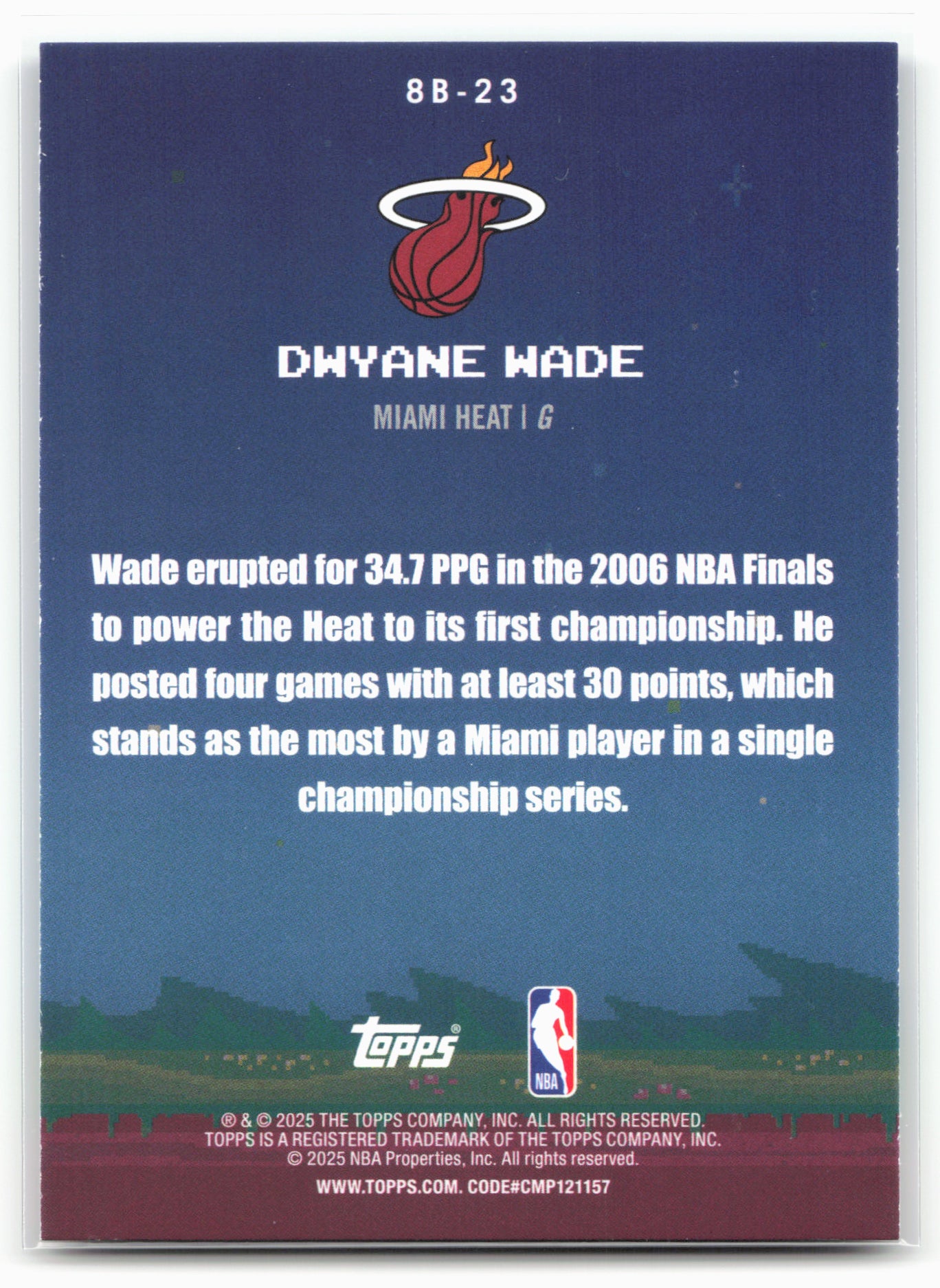 2025-26 Topps #8B-23 Dwyane Wade 8-Bit Ballers 25777