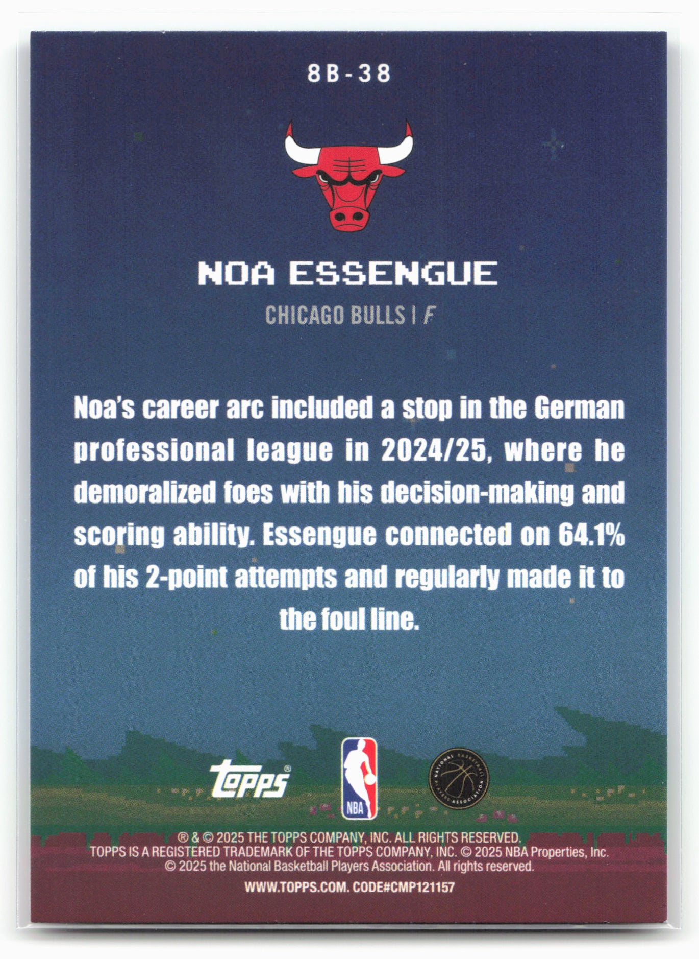 2025-26 Topps #8B-38 Noa Essengue 8-Bit Ballers 25778