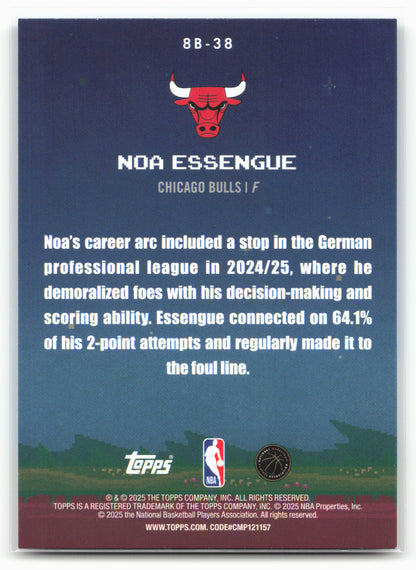 2025-26 Topps #8B-38 Noa Essengue 8-Bit Ballers 25778
