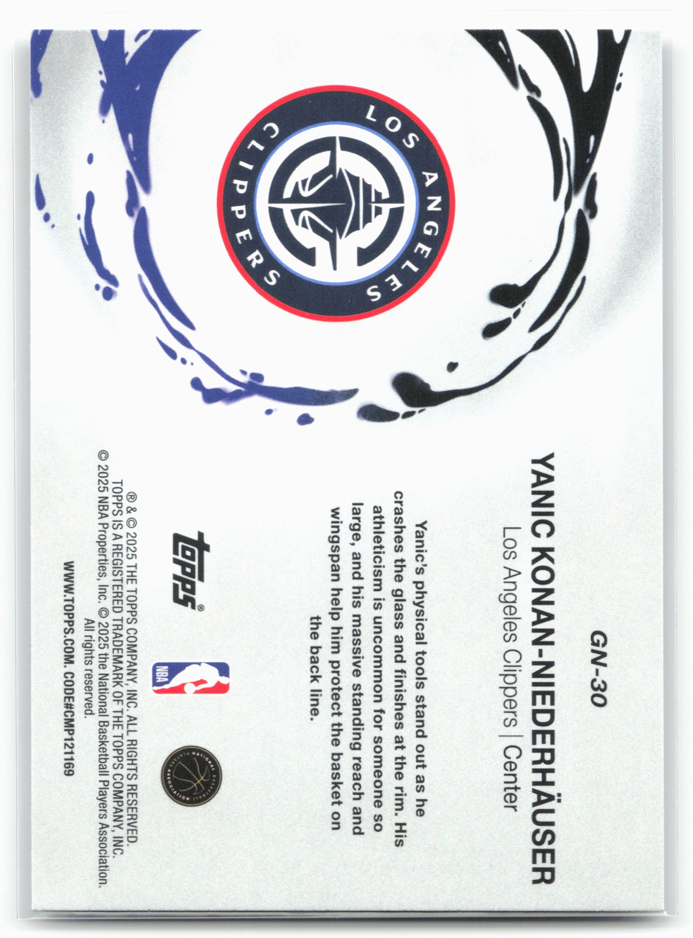 2025-26 Topps #GN-30 Yanic Konan-Niederhäuser Generation Now 25780