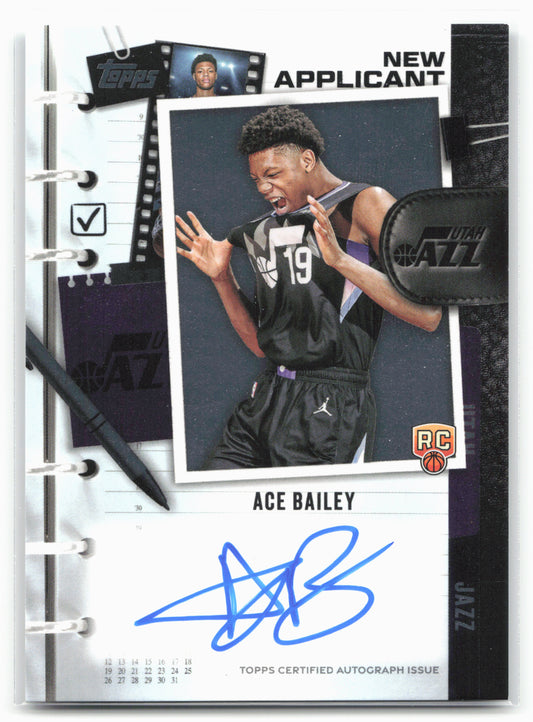 2025-26 Topps #NA-AB Ace Bailey New Applicants Autographs 25782
