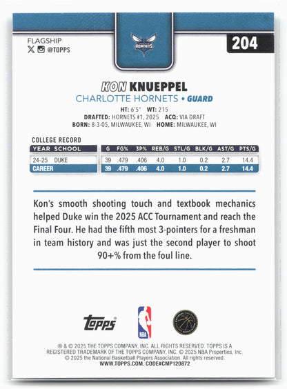 2025-26 Topps #204 Kon Knueppel 25801