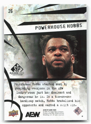 
2025 SP Game Used AEW #26 Powerhouse Hobbs