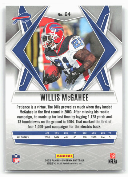 2025 Panini Phoenix #64 Willis McGahee Silver Prizm 25815