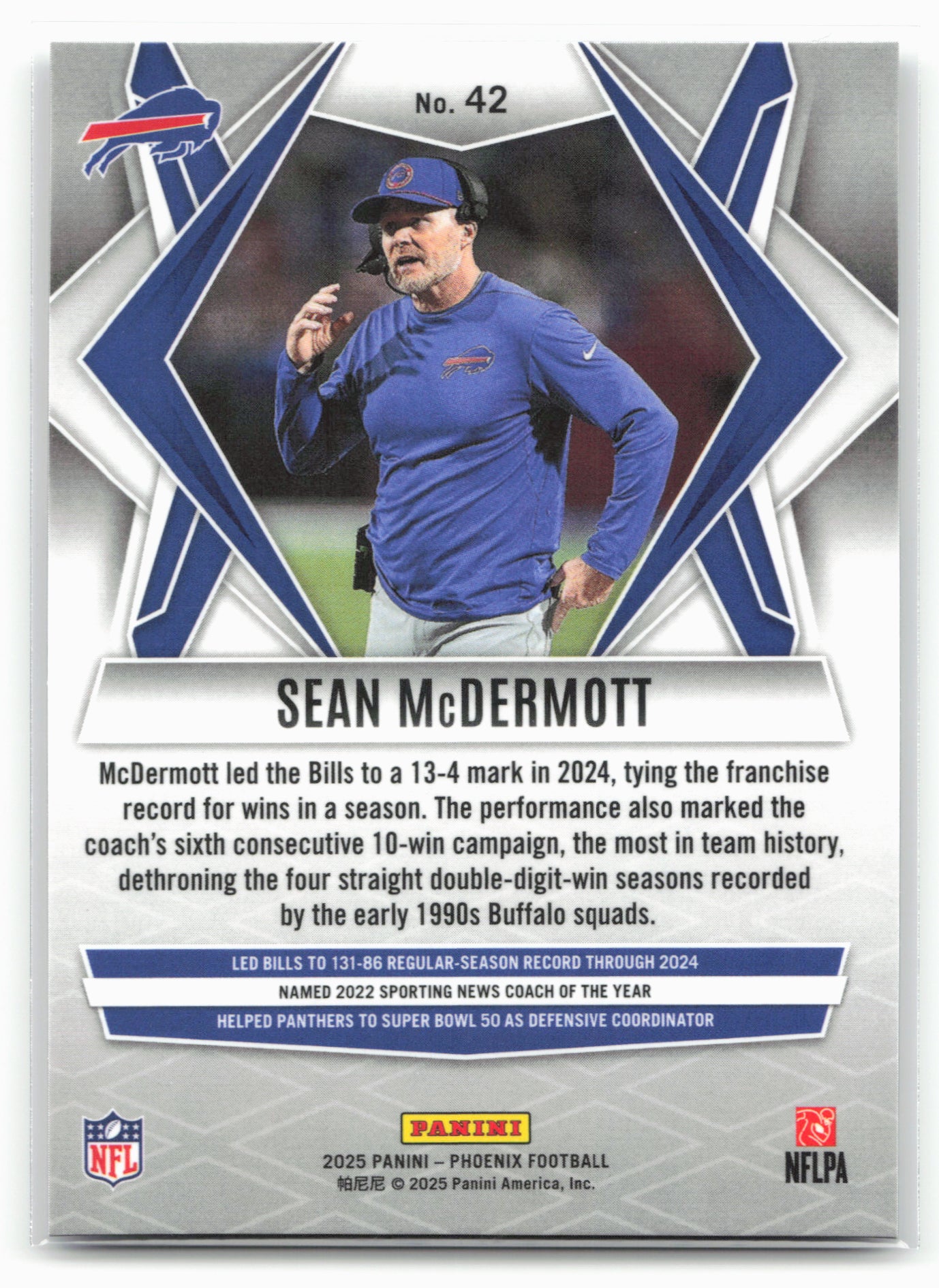 2025 Panini Phoenix #42 Sean McDermott 25826