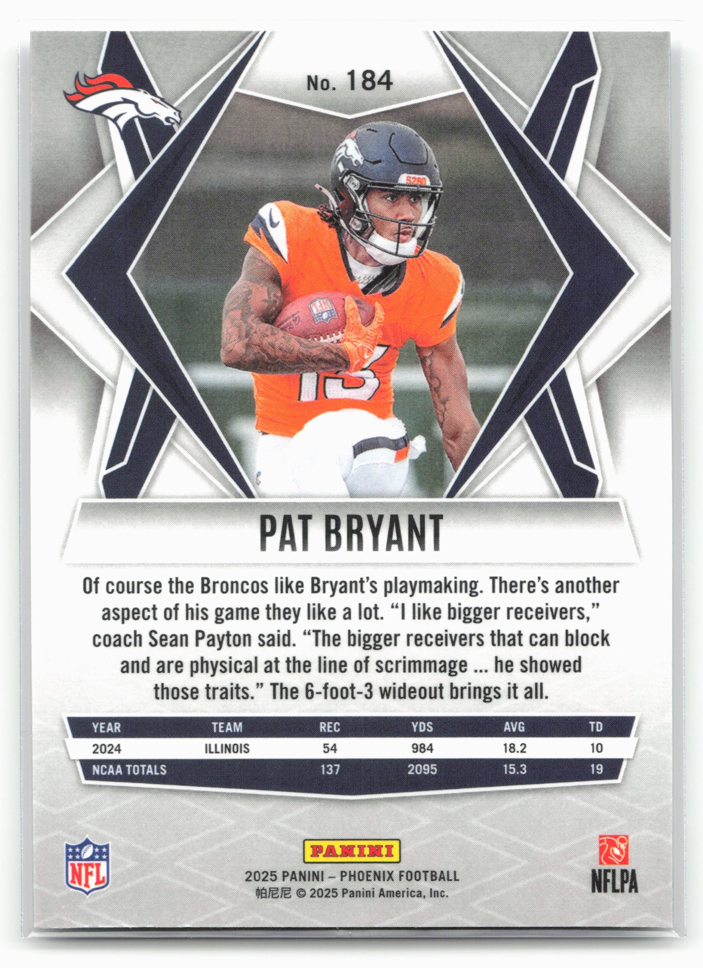 2025 Panini Phoenix #184 Pat Bryant 25828