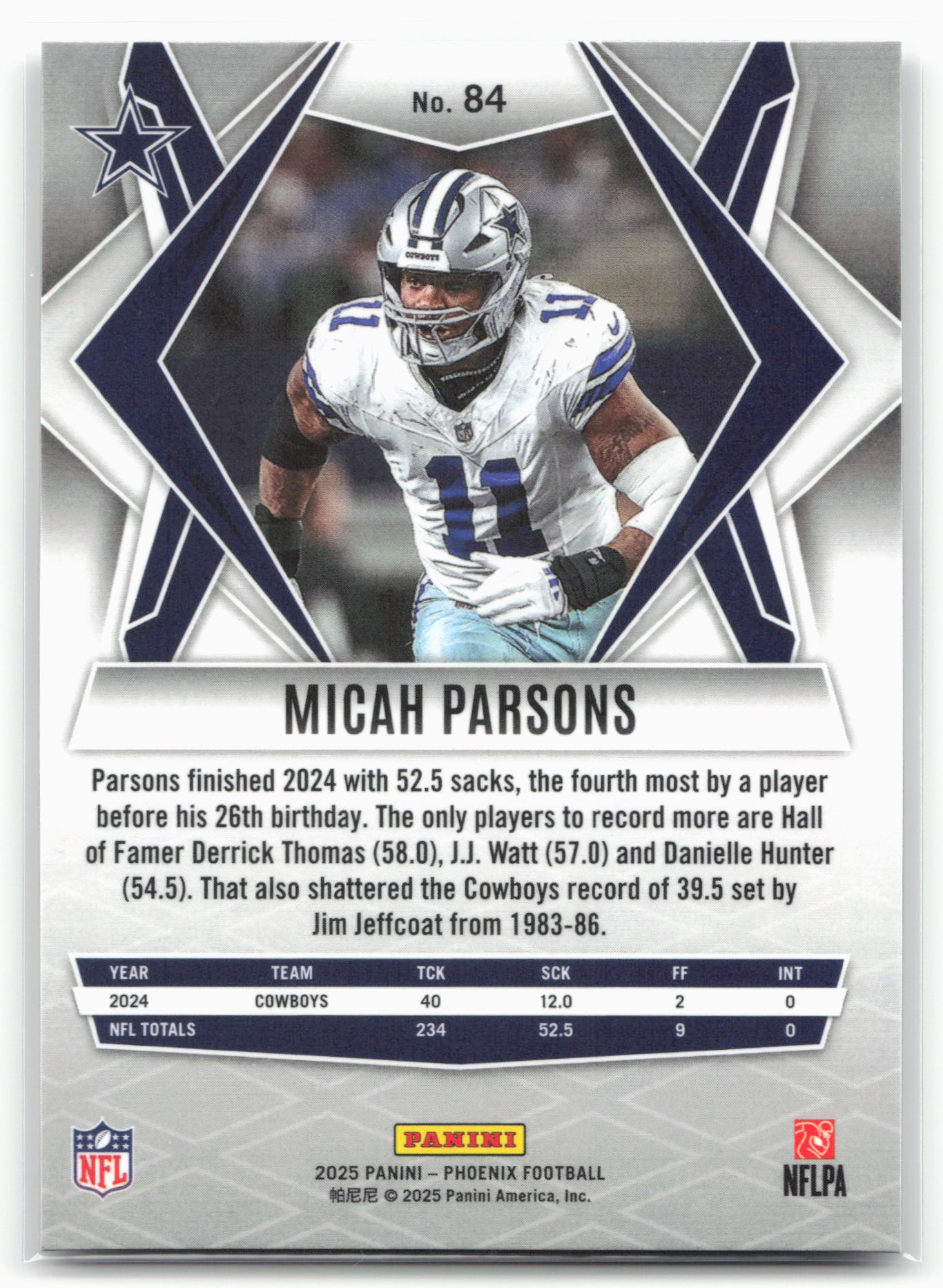 2025 Panini Phoenix #84 Micah Parsons 25830