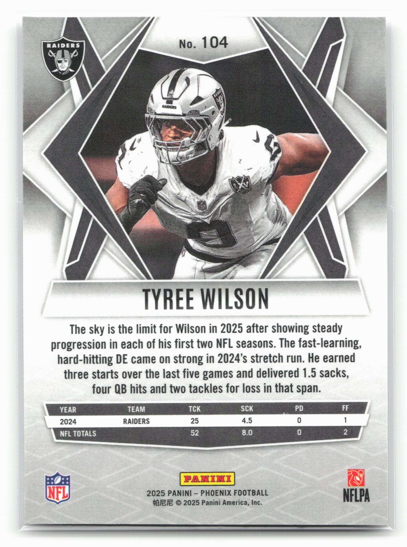 2025 Panini Phoenix #104 Tyree Wilson 25844