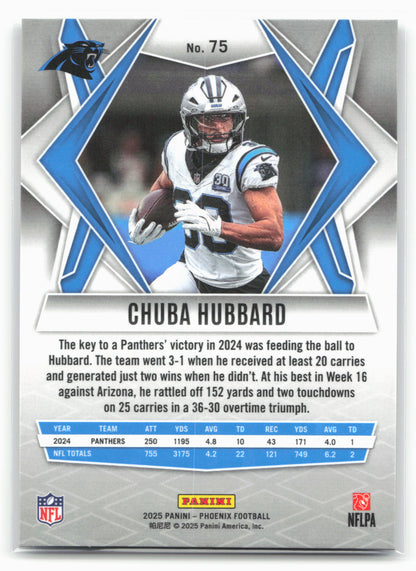 2025 Panini Phoenix #75 Chuba Hubbard 25845