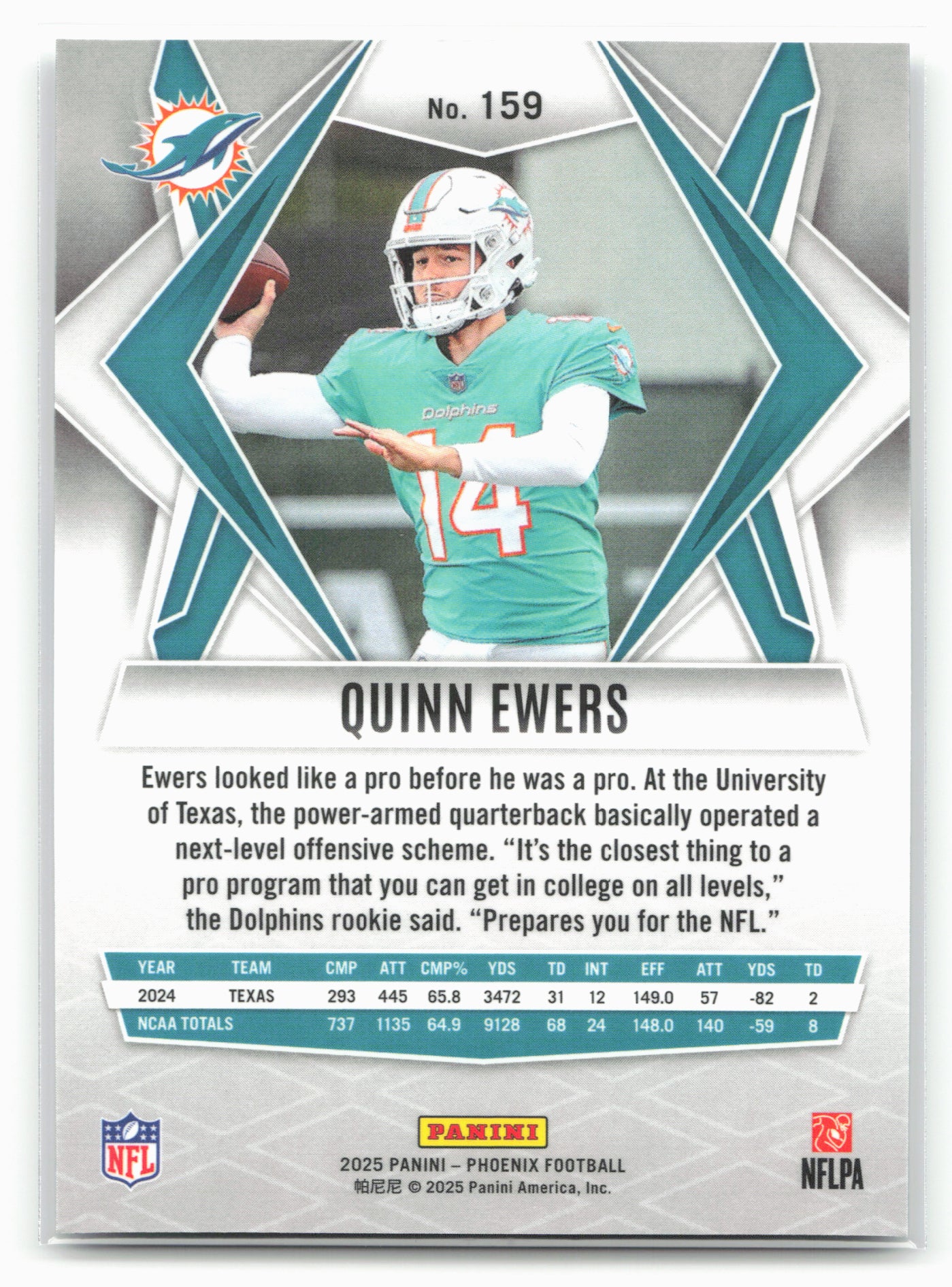 2025 Panini Phoenix #159 Quinn Ewers 25850