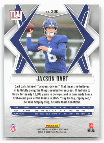 
2025 Panini Phoenix #200 Jaxson Dart 25853