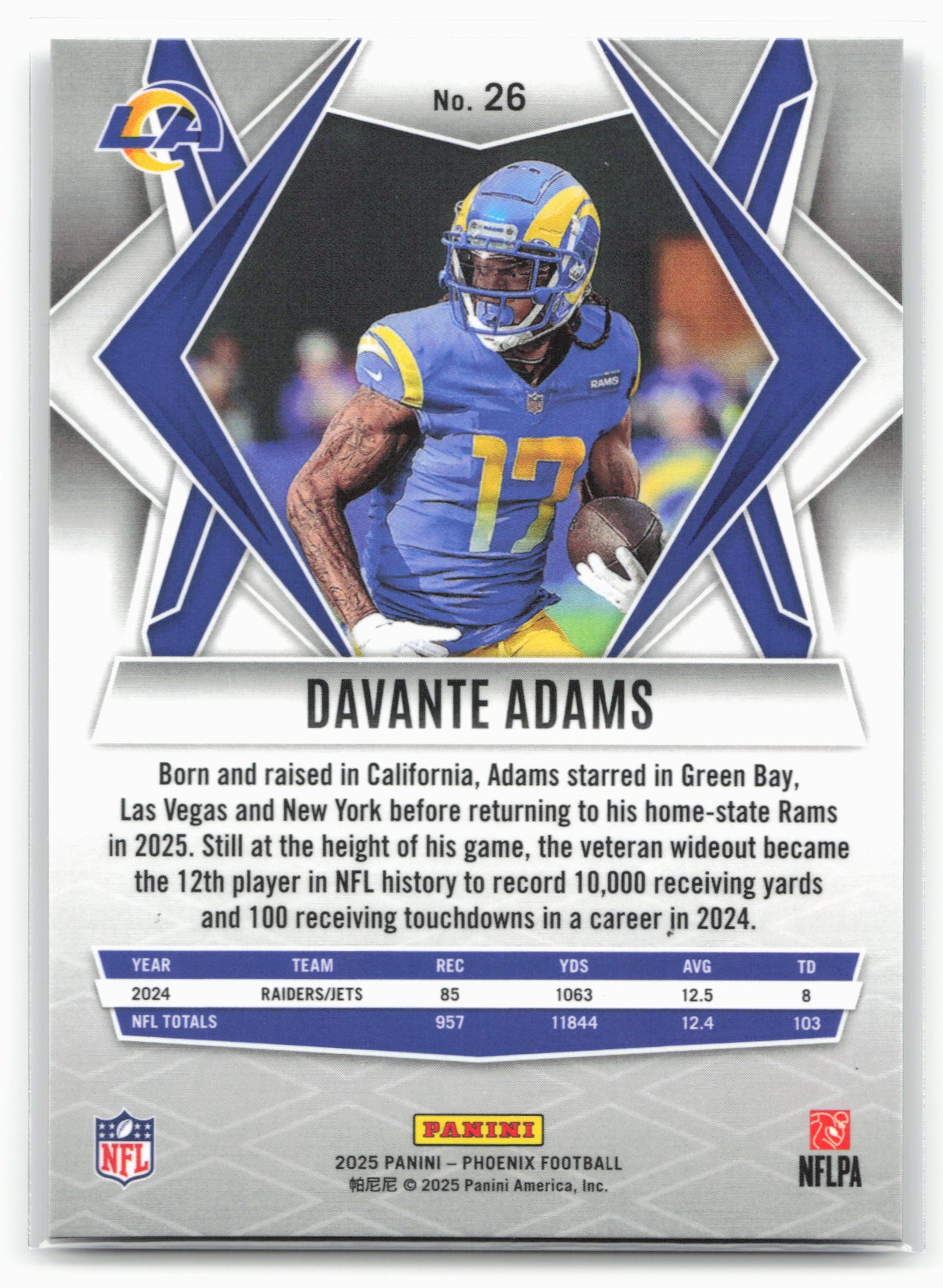 2025 Panini Phoenix #26 Davante Adams 25855