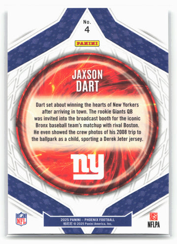 
2025 Panini Phoenix #4 Jaxson Dart Paragon 25871