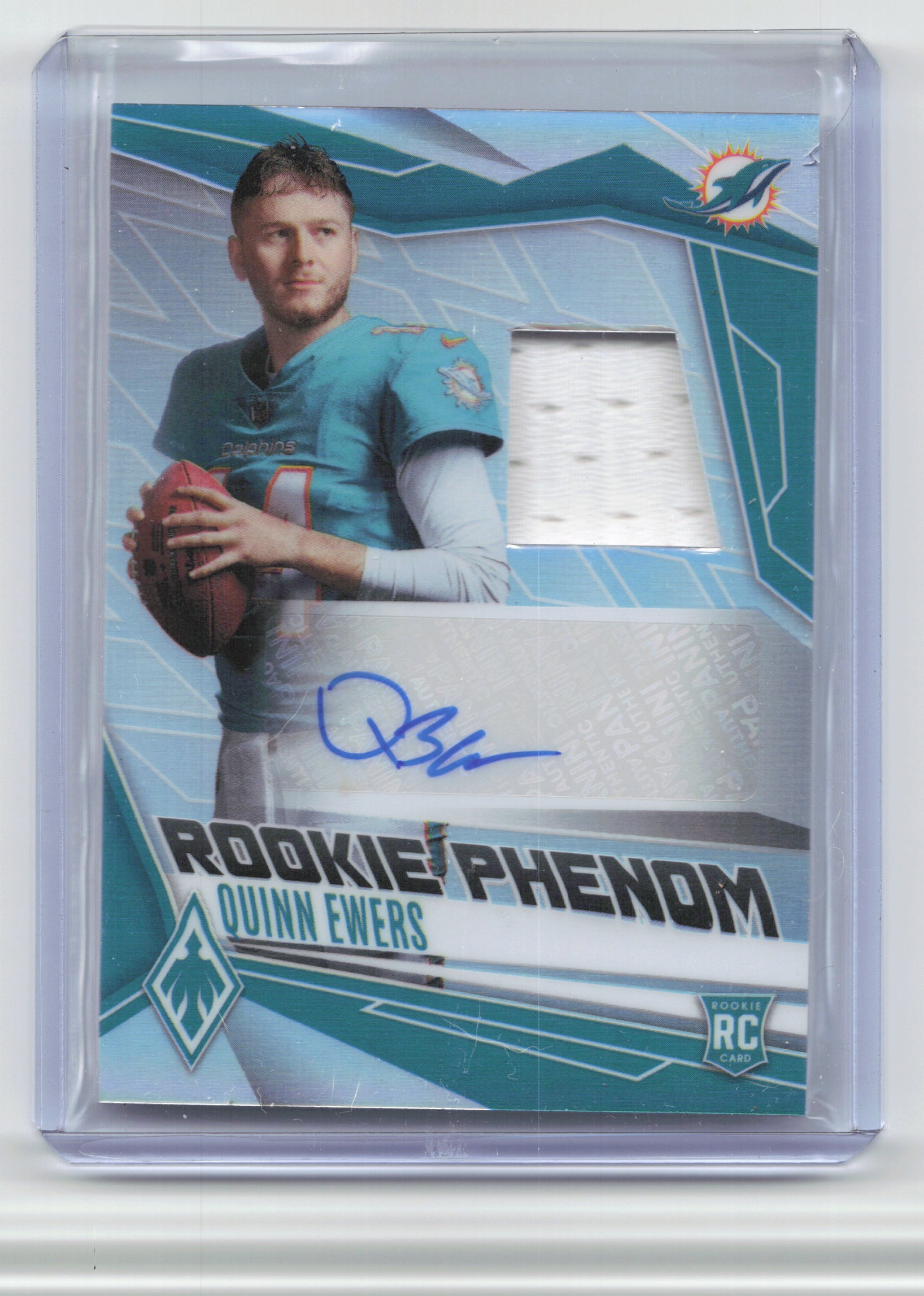 2025 Panini Phoenix #RPJ-QES Quinn Ewers Phenoms Jersey Autographs Silver #/149