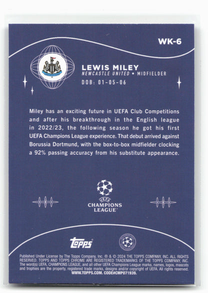 2023-24 Topps Chrome UEFA Club Competitions #WK-6 Lewis Miley Wonderkids