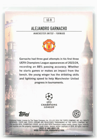 2023-24 Topps Chrome UEFA Club Competitions #LC-9 Alejandro Garnacho London
