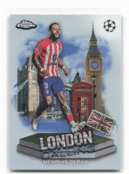 2023-24 Topps Chrome UEFA Club Competitions #LC-2 Memphis Depay London Calling