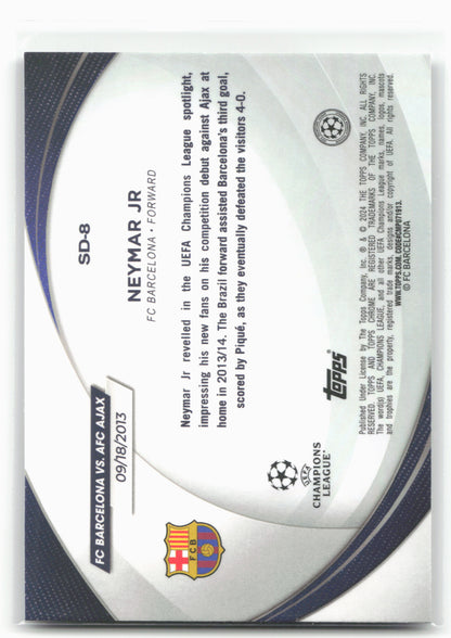 2023-24 Topps Chrome UEFA Club Competitions #SD-8 Neymar Jr Starball Debuts