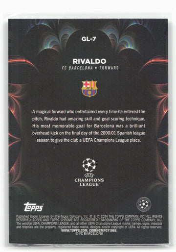 
2023-24 Topps Chrome UEFA Club Competitions #GL-7 Rivaldo Golazo