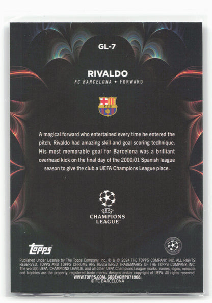 2023-24 Topps Chrome UEFA Club Competitions #GL-7 Rivaldo Golazo