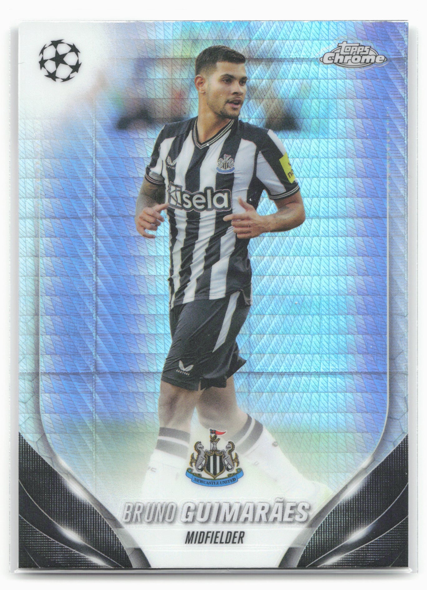 2023-24 Topps Chrome UEFA Club Competitions #104 Bruno Guimarães Prism