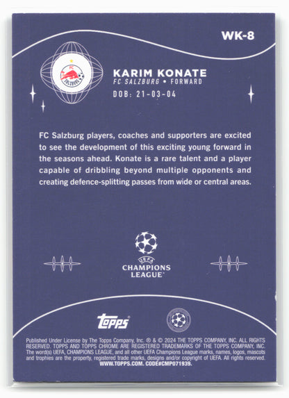2023-24 Topps Chrome UEFA Club Competitions #WK-8 Karim Konate Wonderkids