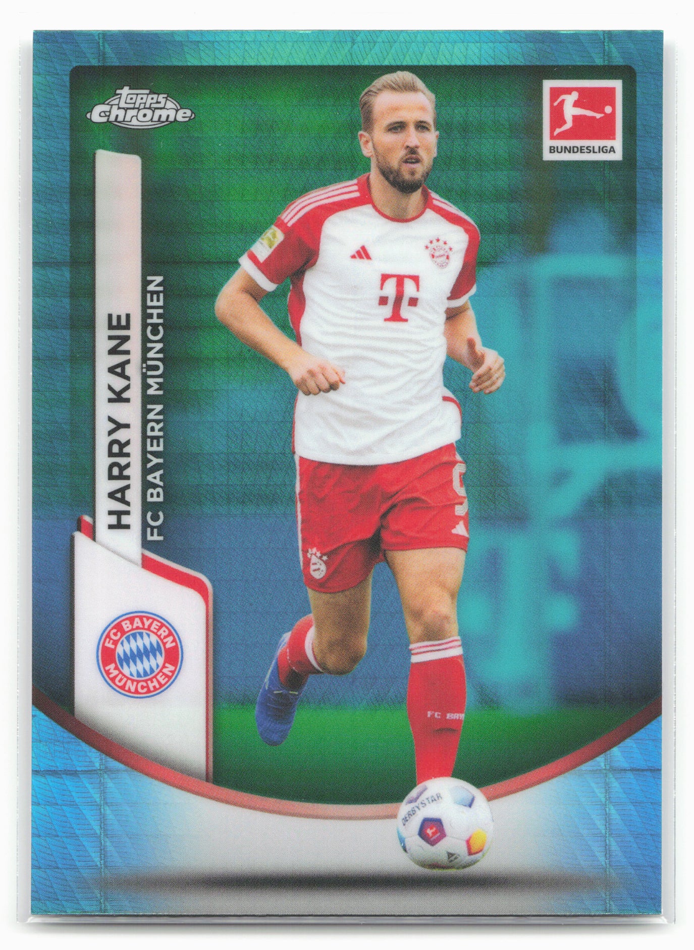 2023-24 Topps Chrome Bundesliga #82 Harry Kane Aqua Prism Refractor
