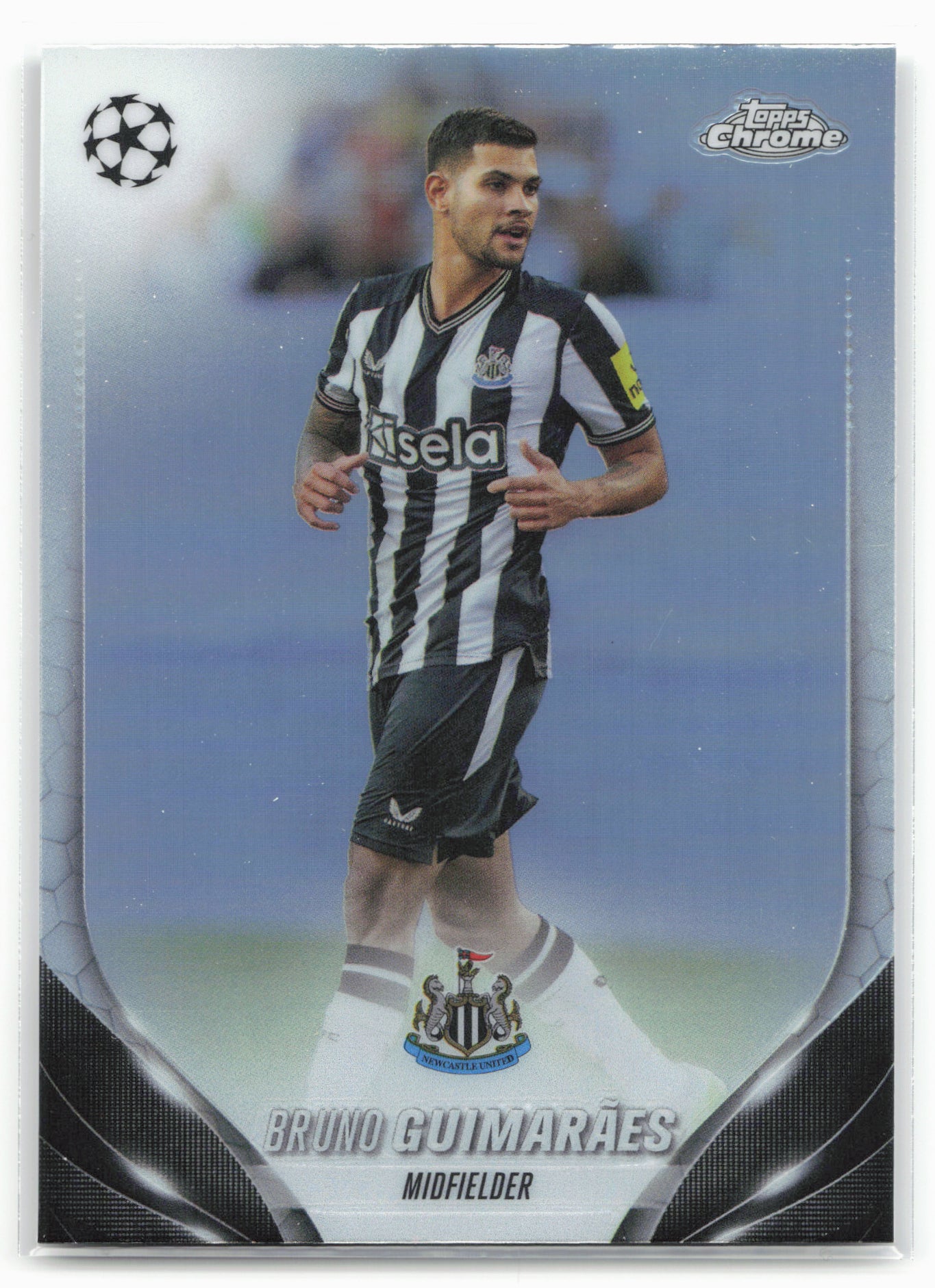 2023-24 Topps Chrome UEFA Club Competitions #104 Bruno Guimarães Refractor