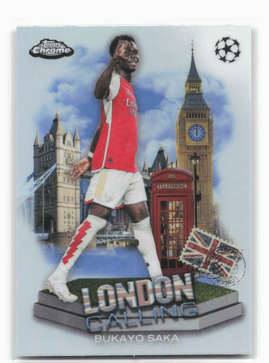 2023-24 Topps Chrome UEFA Club Competitions #LC-14 Bukayo Saka London Calling