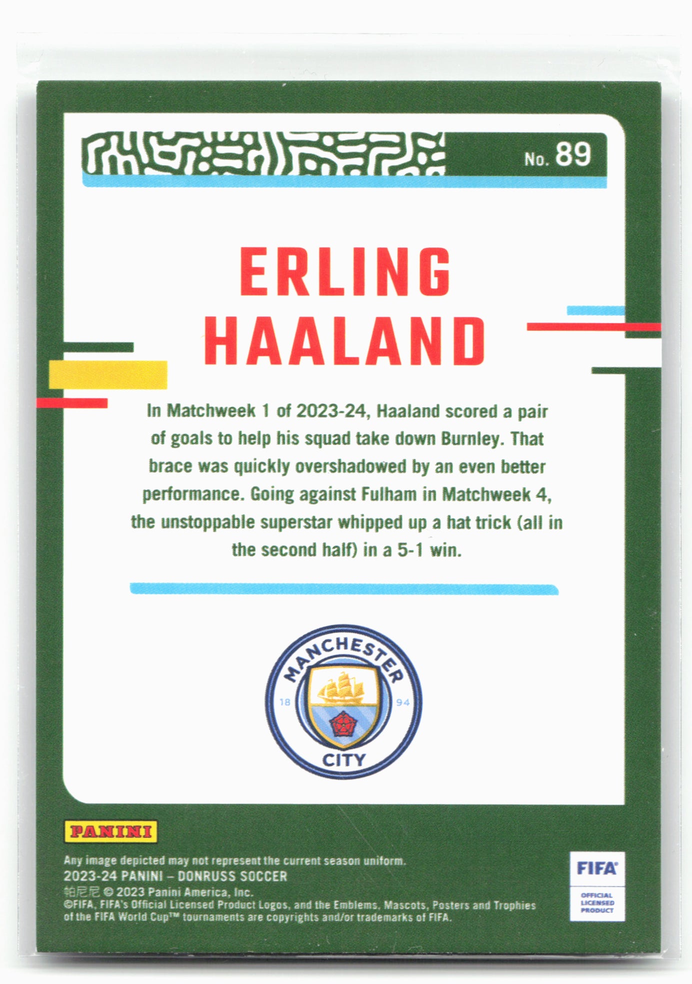 2023-24 Donruss #89 Erling Haaland Silver