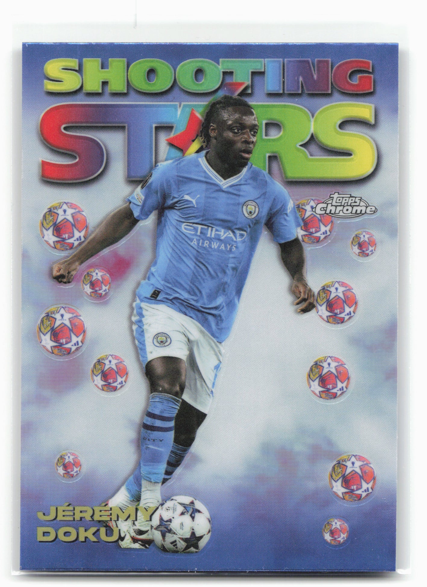 2023-24 Topps Chrome UEFA Club Competitions #98-14 Jérémy Doku 1998 Stars