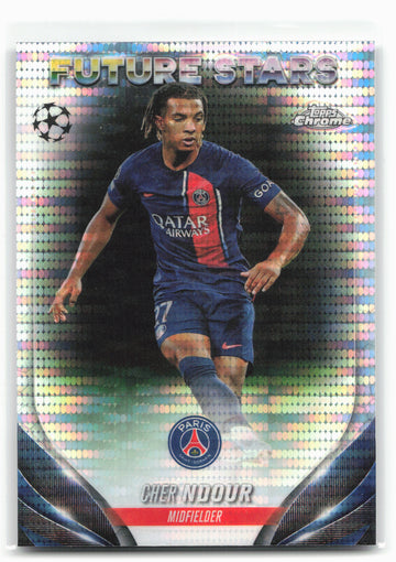 
2023-24 Topps Chrome UEFA Club Competitions #7 Cher Ndour Pulsar Refractor