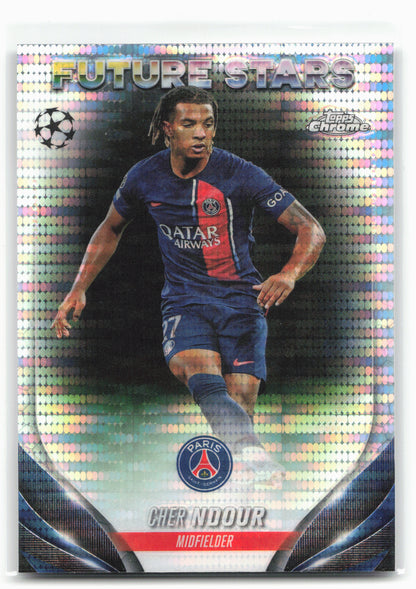 2023-24 Topps Chrome UEFA Club Competitions #7 Cher Ndour Pulsar Refractor