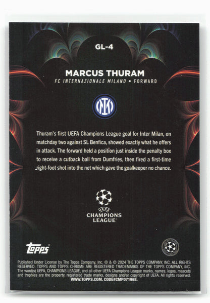 2023-24 Topps Chrome UEFA Club Competitions #GL-4 Marcus Thuram Golazo
