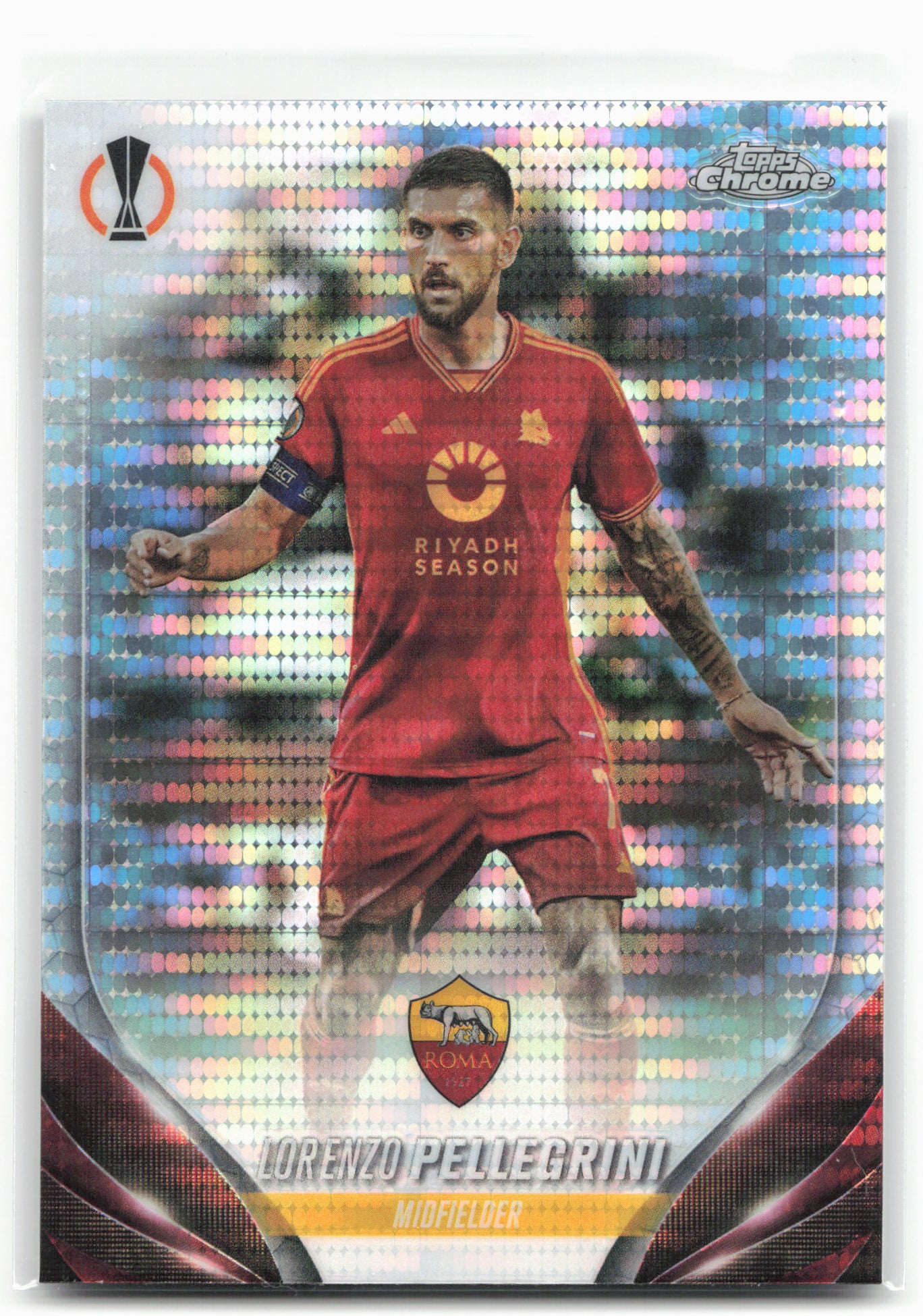 2023-24 Topps Chrome UEFA Club Competitions #86 Lorenzo Pellegrini Pulsar