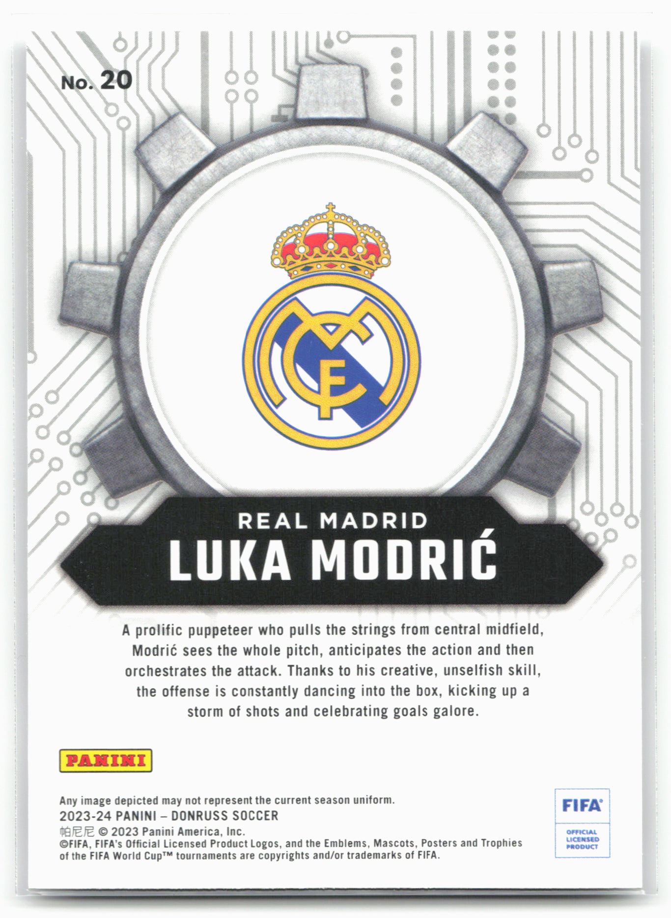 2023-24 Donruss #20 Luka Modric Craftsmen