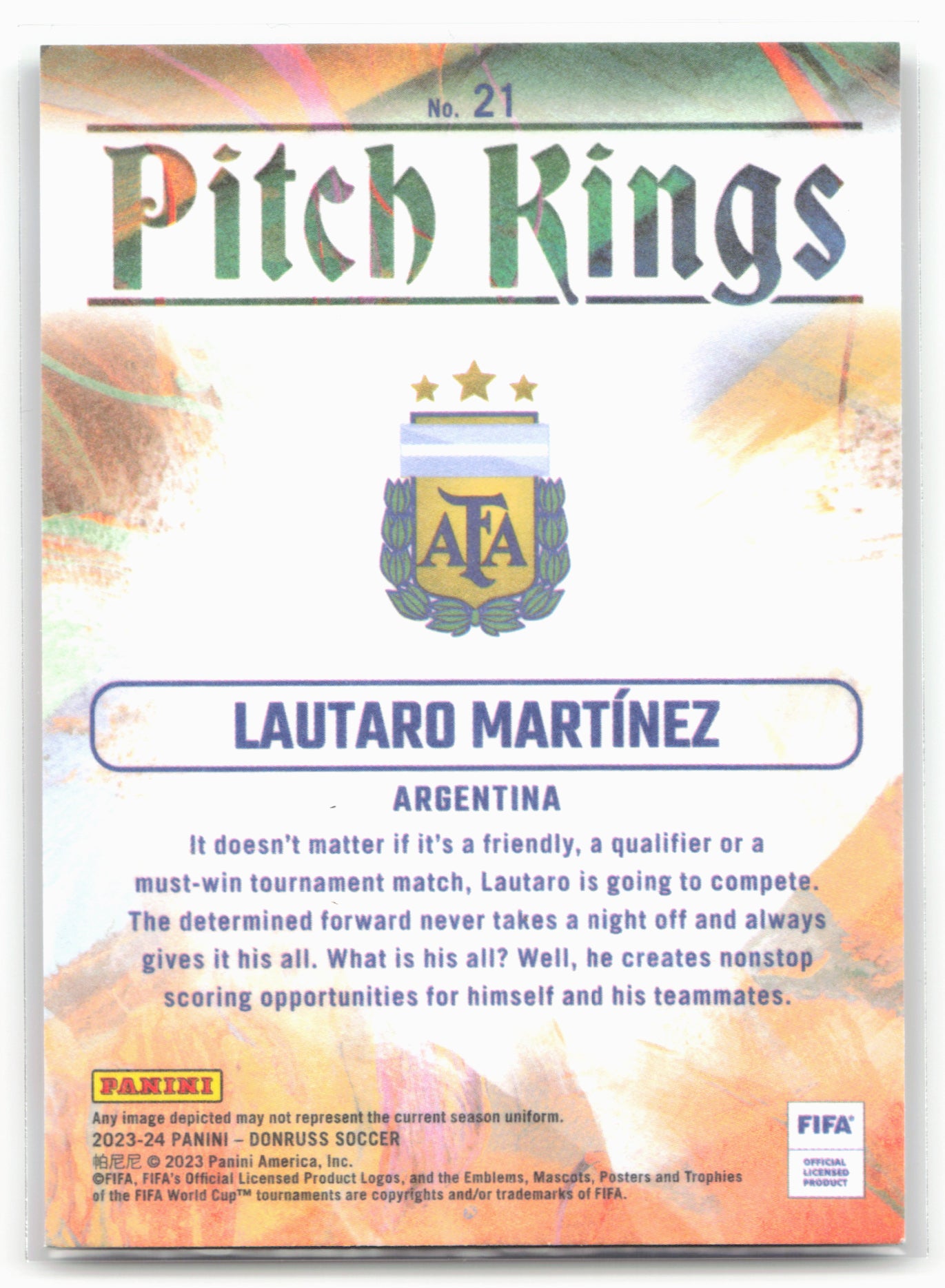 2023-24 Donruss #21 Lautaro Martinez Pitch Kings