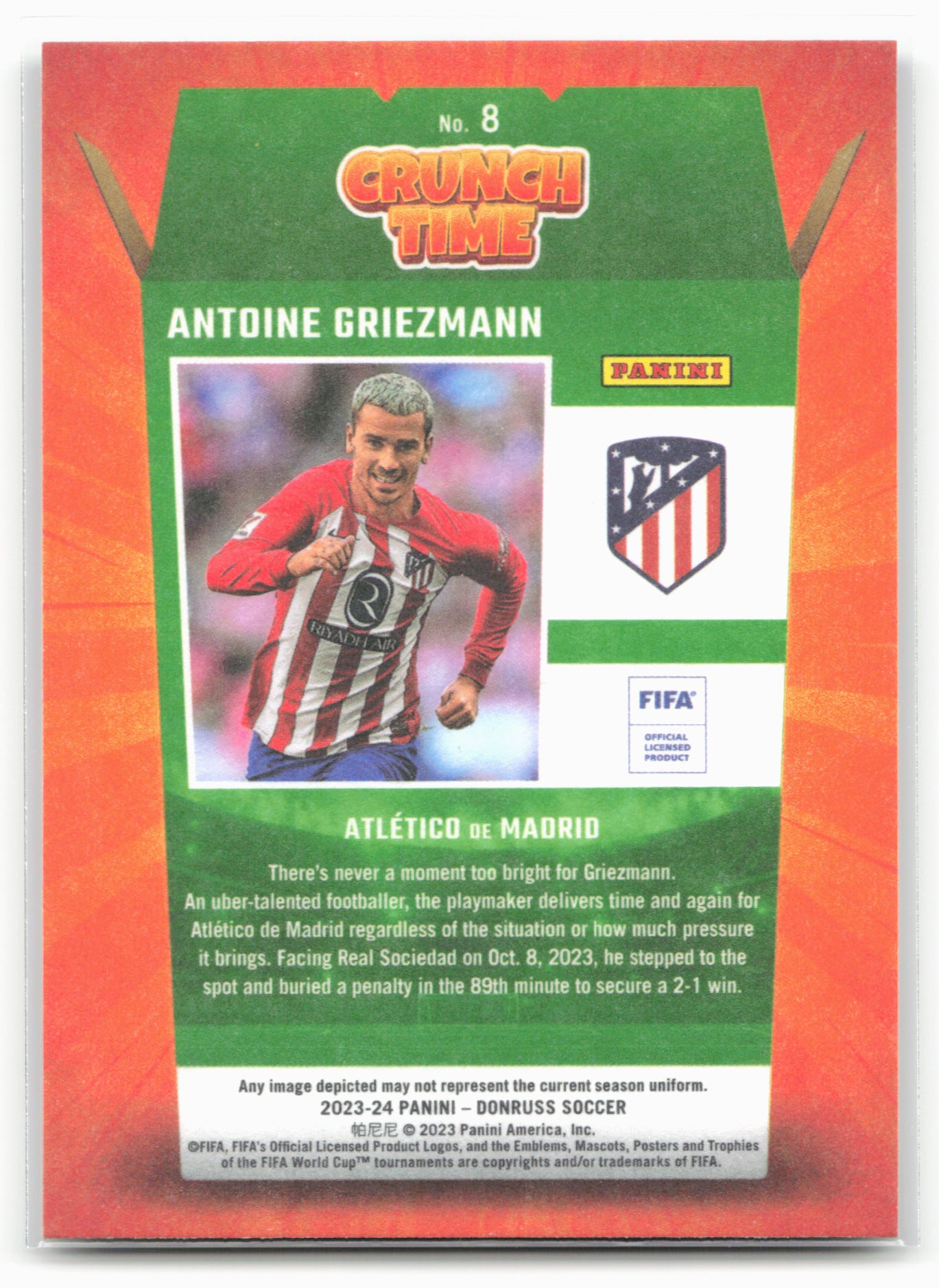 2023-24 Donruss #8 Antoine Griezmann Crunch Time