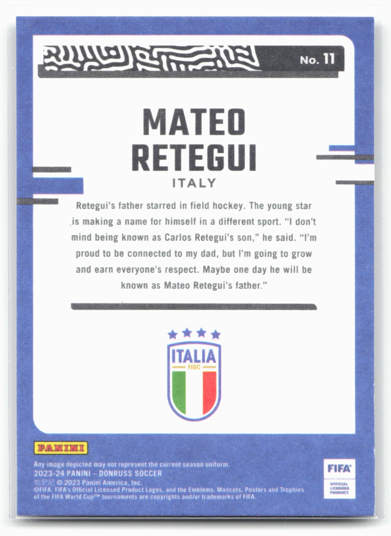 2023-24 Donruss #11 Mateo Retegui The Rookies